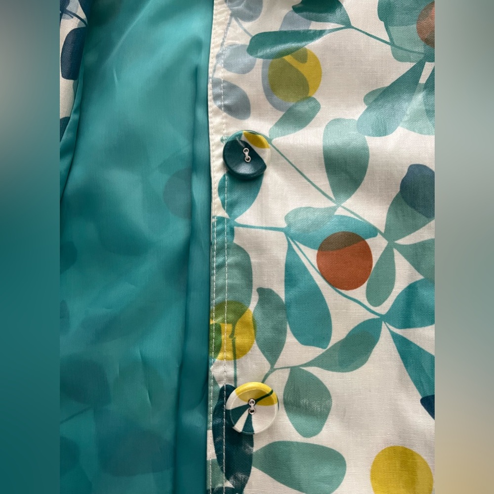 Nwot Chico’s Leaf Pattern Fully Lined Button Up J… - image 7